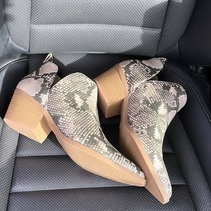 Snake Skin Booties